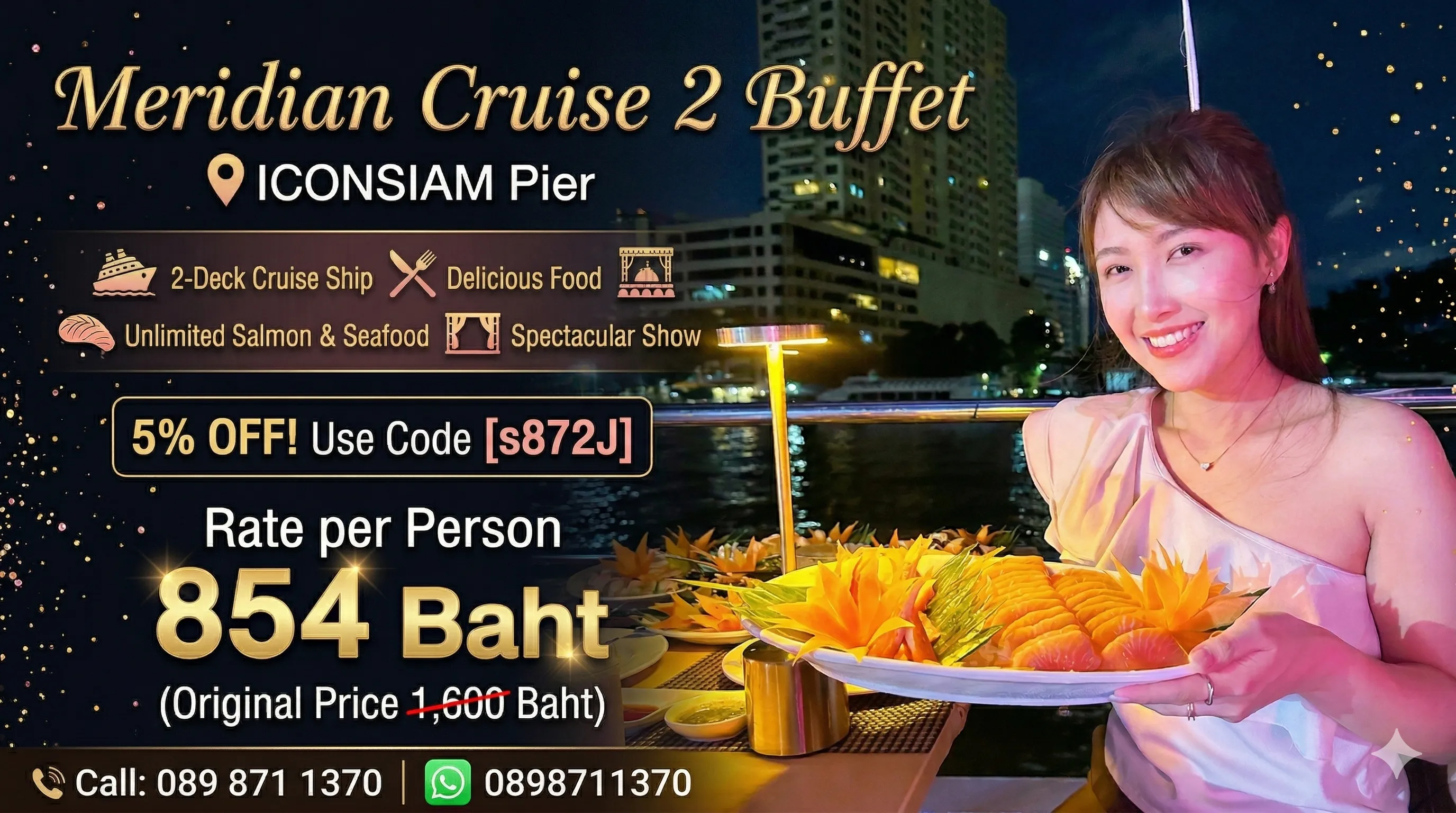 Meridian Dinner Cruise with discount tickets and best price
